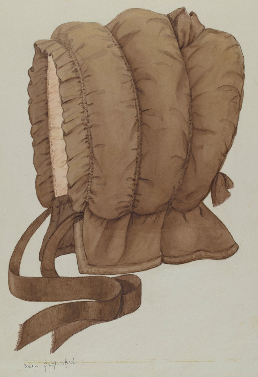 Bonnet by Sara Garfinkel (American, active c. 1935), 16X12"(A3)Poster Print