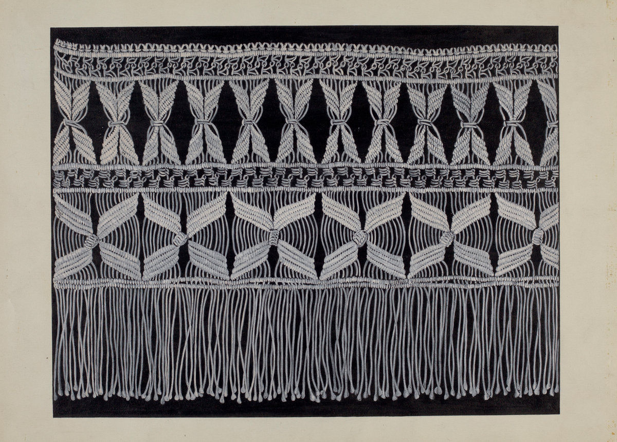 Macrame/Lace by Bertha Semple (American, active c. 1935), 16X12"(A3)Poster Print