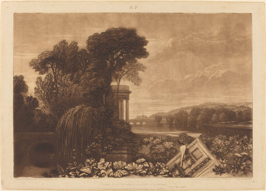 Isis by Joseph Mallord William Turner and William Say (British, 1768 - 1834), 16X12"(A3)Poster Print
