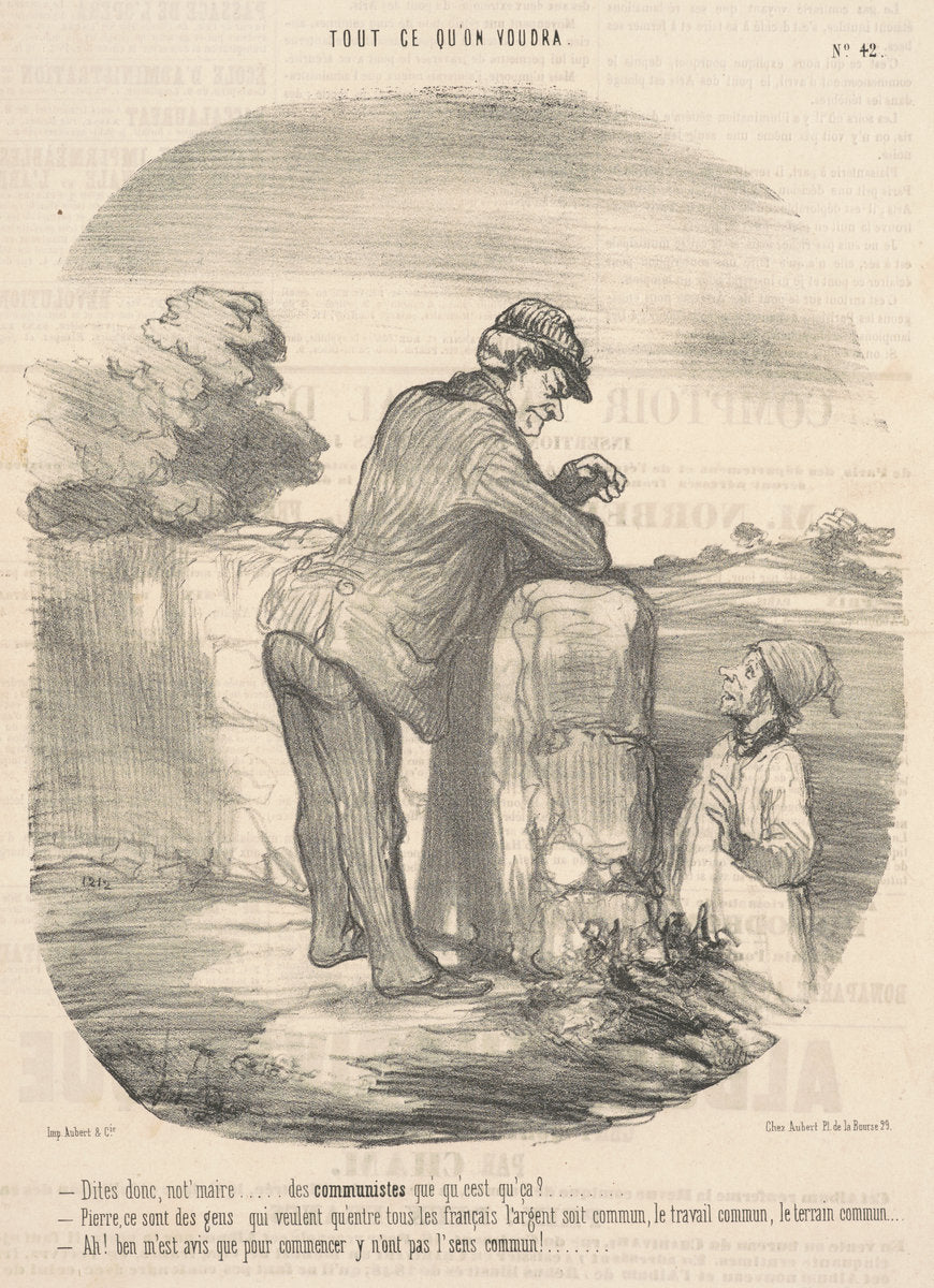 Dites donc, not'maire ... des communistes qué qu'c'est ça? by Honoré Daumier (French, 1808 - 1879), 16X12"(A3)Poster Print