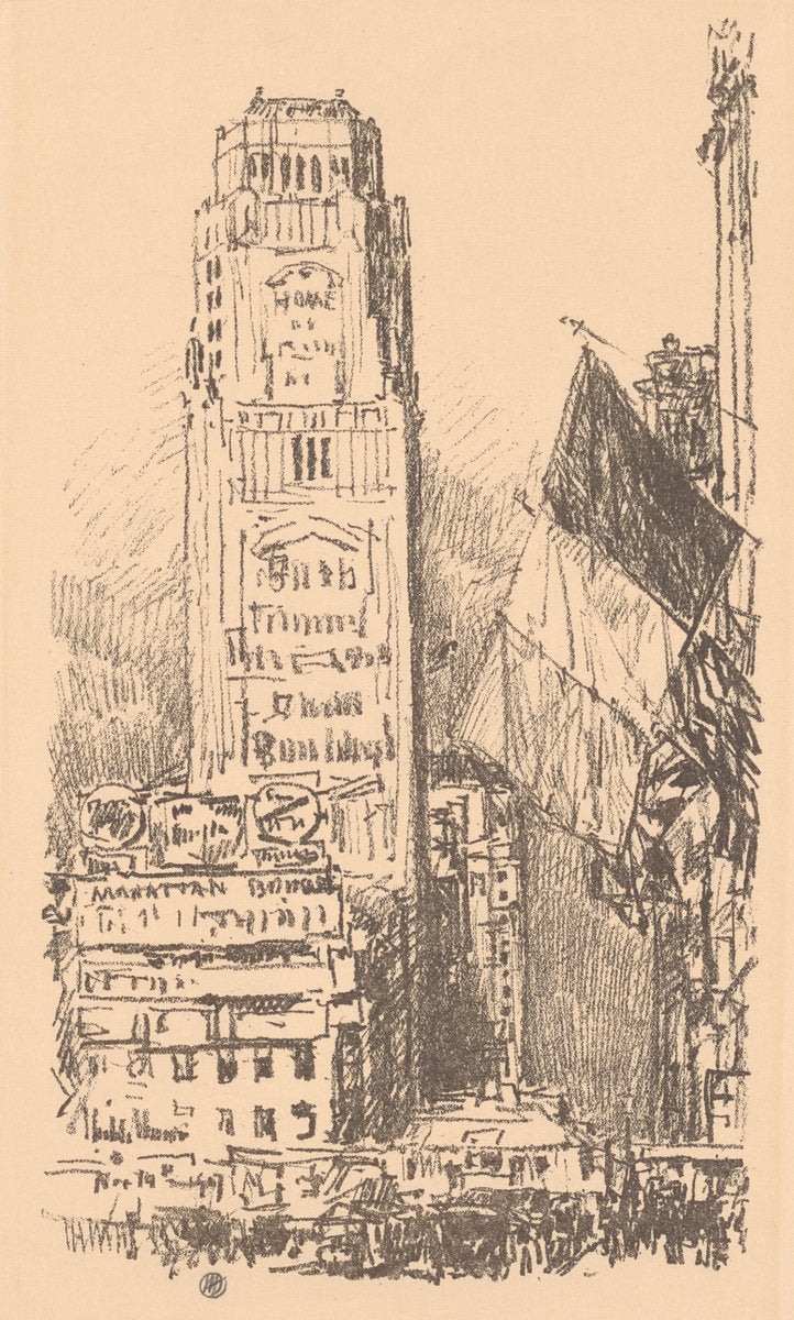 New York Bouquet by Childe Hassam (American, 1859 - 1935), 16X12"(A3)Poster Print