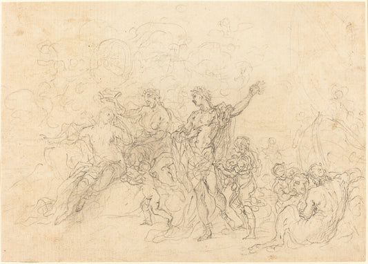 The Marriage of Bacchus and Ariadne by Francesco Solimena (Italian, 1657 - 1747), 16X12"(A3)Poster Print