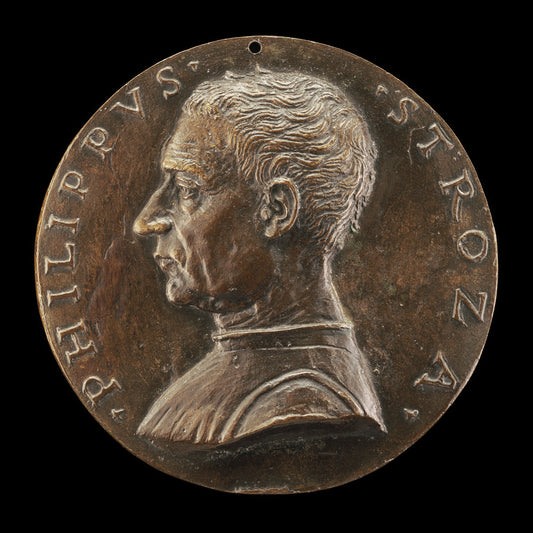 1489 by Style of Niccolò Fiorentino (Filippo Strozzi, 1428-1491, Florentine Merchant-Prince [obverse]), 16X12"(A3)Poster Print
