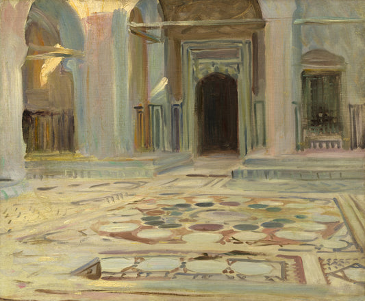 Pavement, Cairo by John Singer Sargent (American, 1856 - 1925), 16X12"(A3)Poster Print