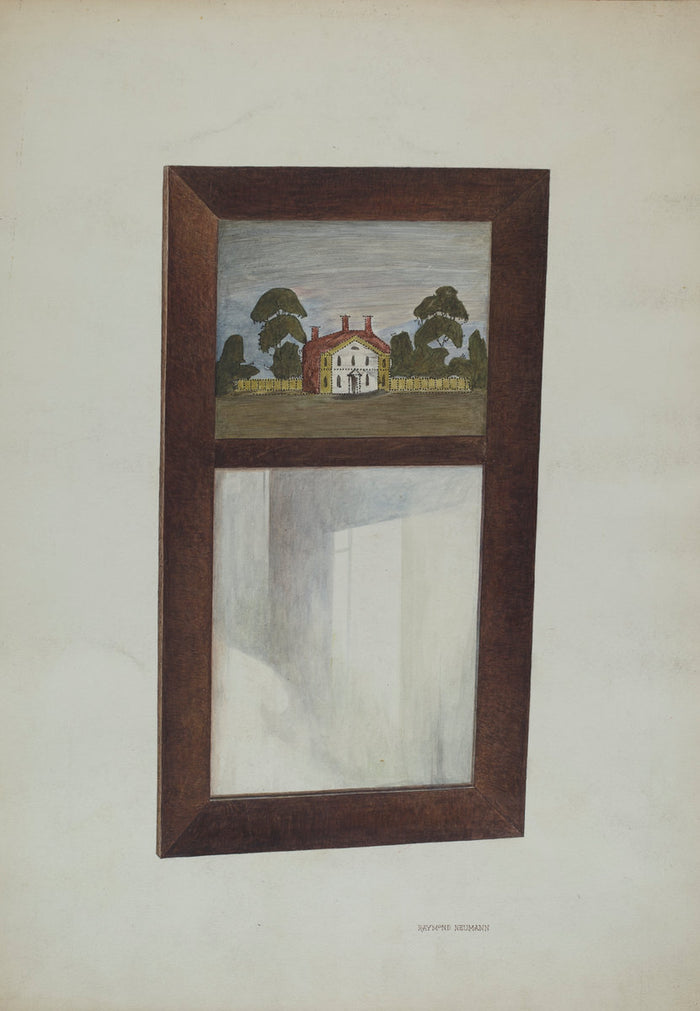 Mirror by Raymond Neumann (American, active c. 1935), 16X12