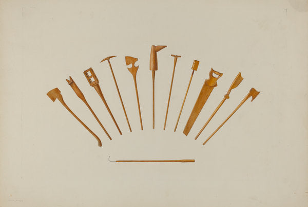 Jack Straws by Hester Duany (American, 1891 - 1964), 16X12"(A3)Poster Print