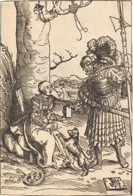 David and Abigail by Lucas Cranach the Elder (German, 1472 - 1553), 16X12"(A3)Poster Print