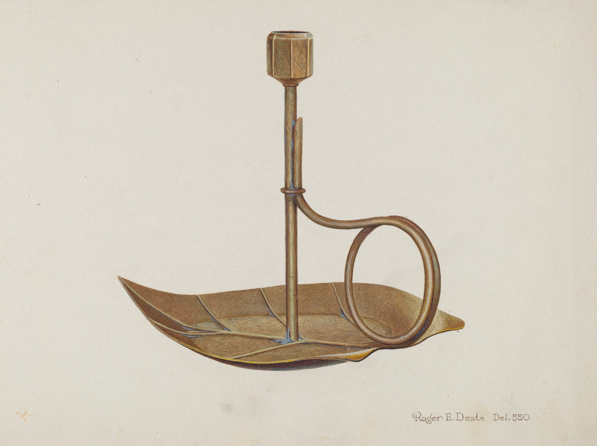 Candlestick by Roger Deats (American, active c. 1935), 16X12"(A3)Poster Print