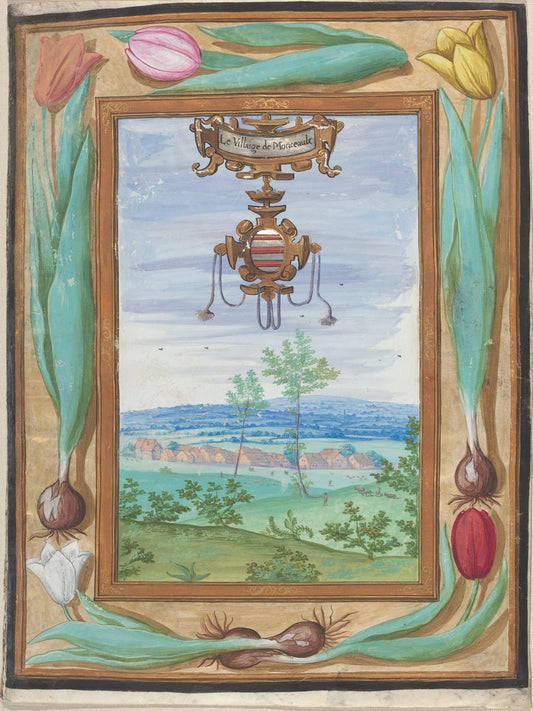 Le Villaige de Monceaulx by Adrien Montigny (French, 16th century), 16X12"(A3)Poster Print