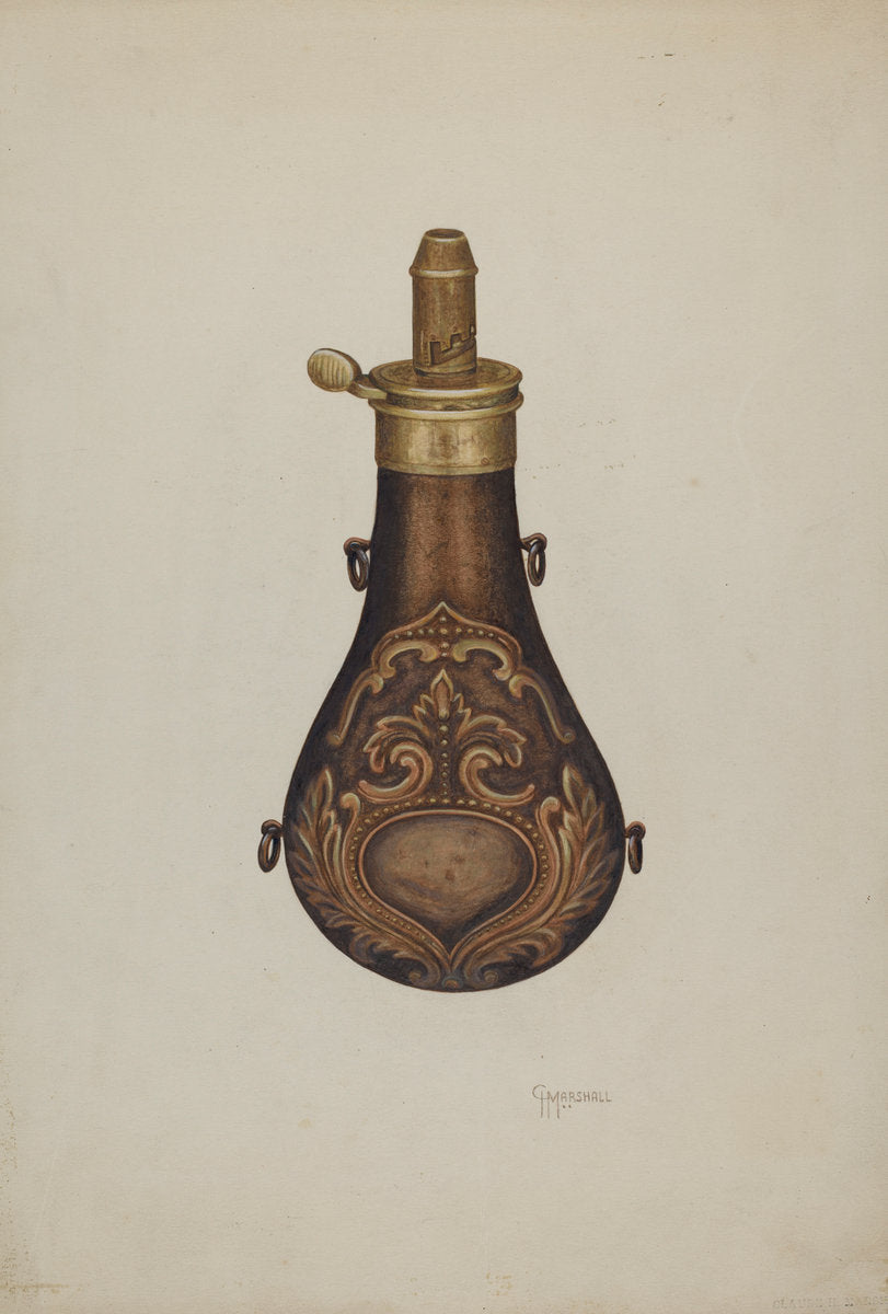 Powder Flask by Claude Marshall (American, active c. 1935), 16X12"(A3)Poster Print