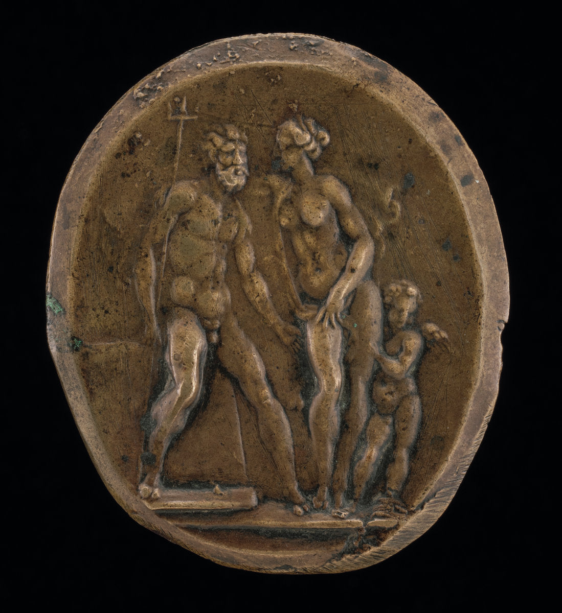 Neptune, Amphitrite and Cupid by Valerio Belli (Italian, 1468 - 1546), 16X12"(A3)Poster Print