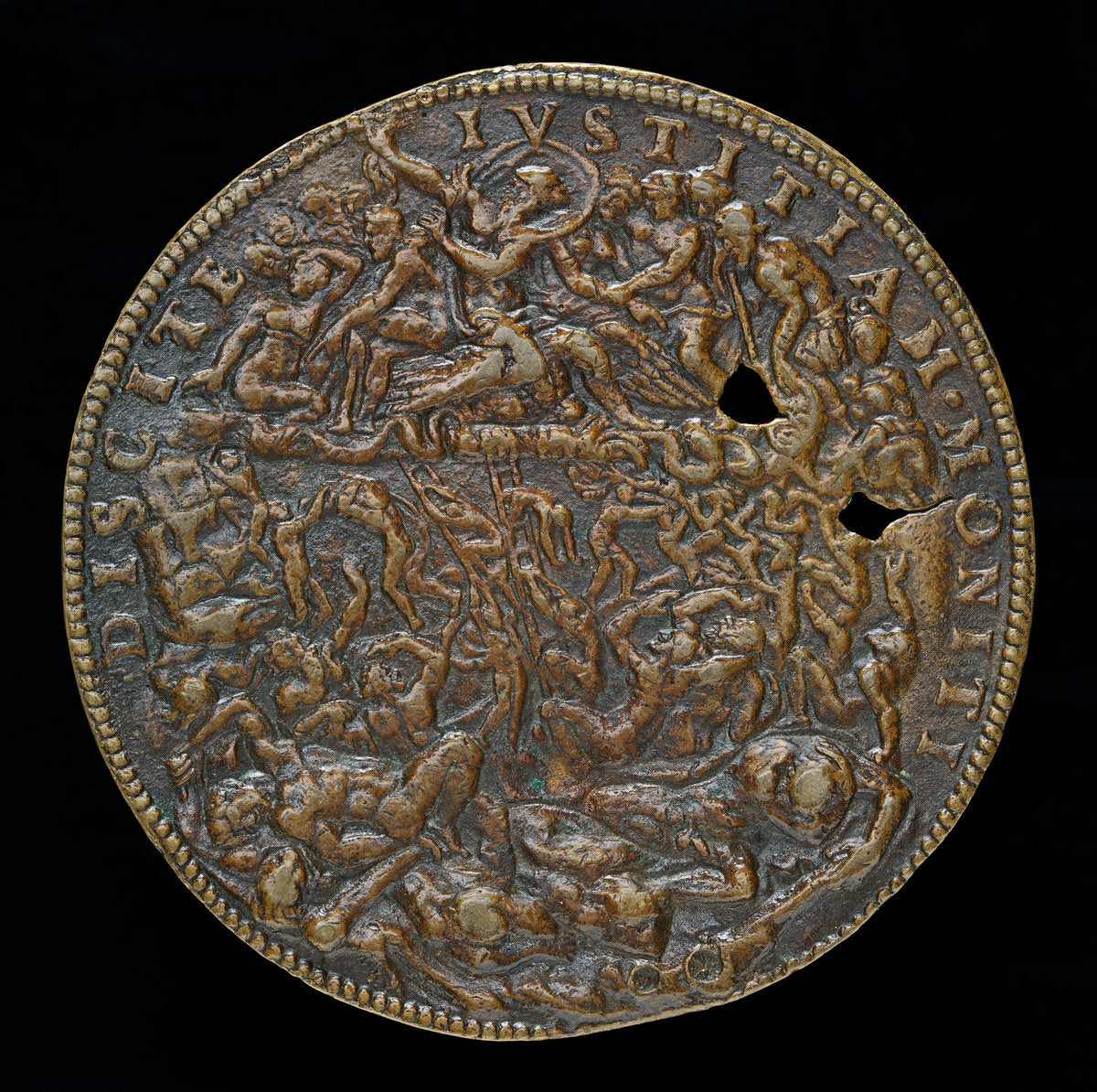 Jupiter Thundering against the Giants [reverse] by Leone Leoni (Milanese, c. 1509 - 1590), 16X12"(A3)Poster Print