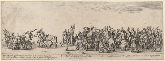 Master of His Excellency's Stables and Twenty Servants by Stefano Della Bella (Italian, 1610 - 1664), 16X12"(A3)Poster Print