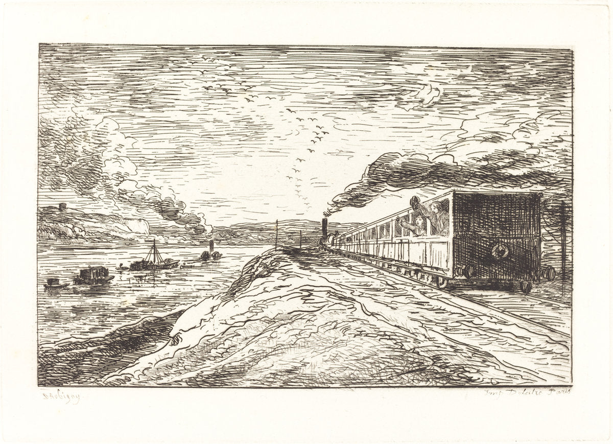 The Departure (Le Depart) by Charles-François Daubigny (French, 1817 - 1878), 16X12"(A3)Poster Print