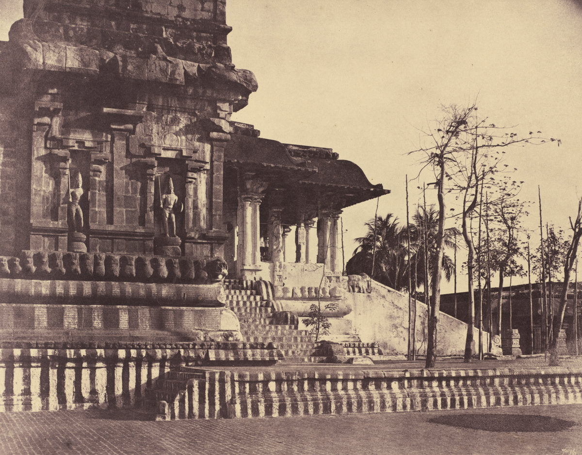Tanjore: Great Pagoda, Entrance Looking Outwards by Linnaeus Tripe (British, 1822 - 1902), 16X12"(A3)Poster Print