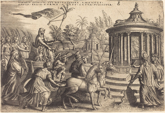 The Triumph of Chastity by Georg Pencz (German, c. 1500 - 1550), 16X12"(A3)Poster Print