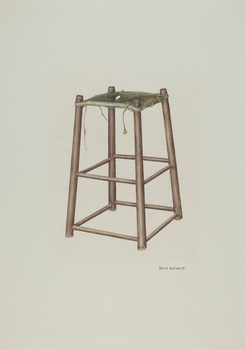 Office High Stool by Ursula Lauderdale (American, active c. 1935), 16X12"(A3)Poster Print