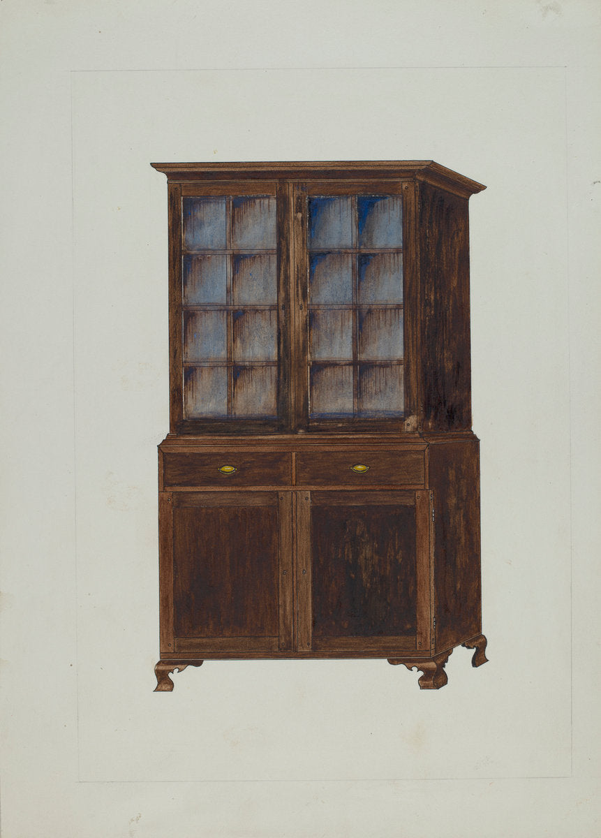 China Cupboard by George Fairbanks (American, active c. 1935), 16X12"(A3)Poster Print