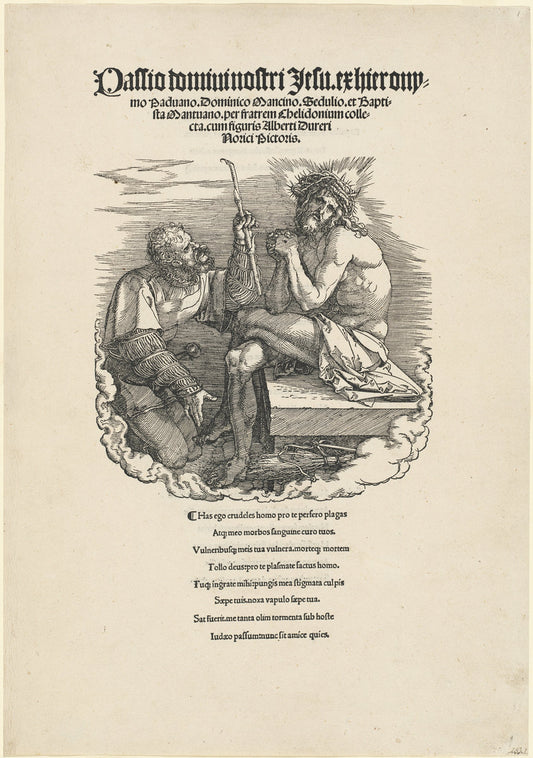 The Man of Sorrows Mocked by a Soldier by Albrecht Dürer (German, 1471 - 1528), 16X12"(A3)Poster Print