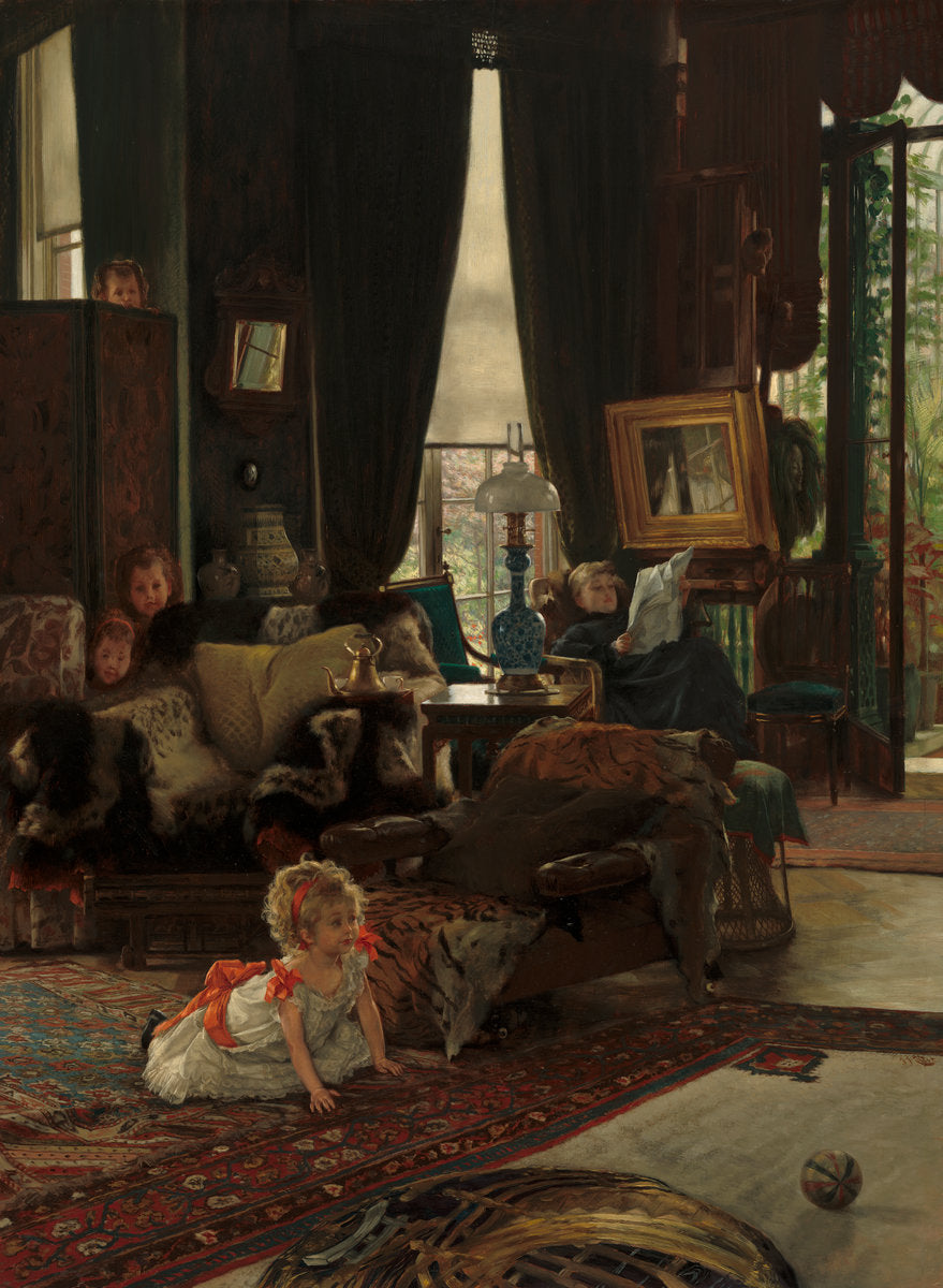 Hide and Seek by James Jacques Joseph Tissot (French, 1836 - 1902), 16X12"(A3)Poster Print