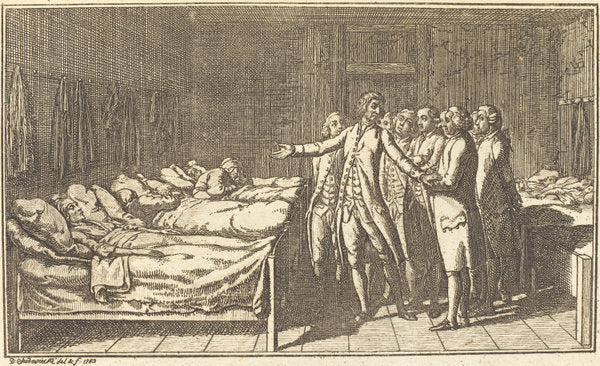 A Welcome Guest by Daniel Nikolaus Chodowiecki (German, 1726 - 1801), 16X12"(A3)Poster Print