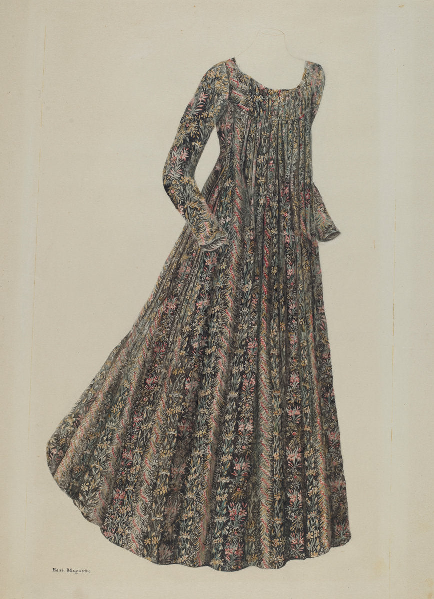 Ball Dress by Edith Magnette (American, active c. 1935), 16X12"(A3)Poster Print