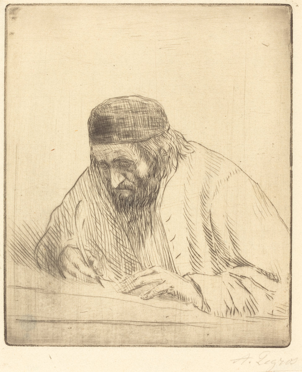 Writer (L'ecrivain) by Alphonse Legros (French, 1837 - 1911), 16X12"(A3)Poster Print