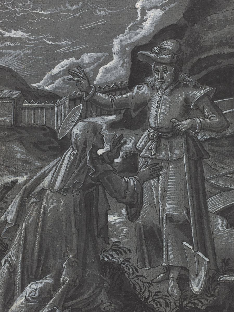 c. 1600 by German 16th Century (Noli Me Tangere [verso]), 16X12"(A3)Poster Print
