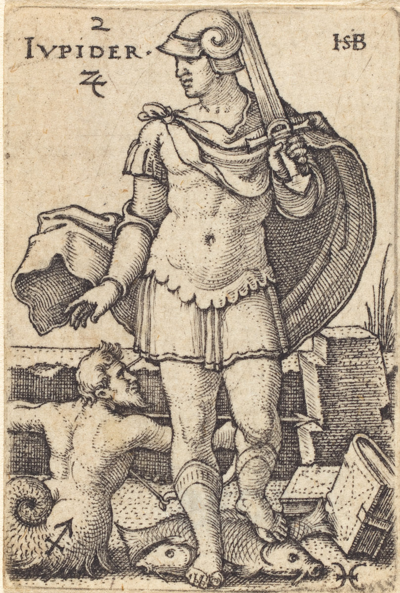 Jupiter by Sebald Beham (German, 1500 - 1550), 16X12"(A3)Poster Print