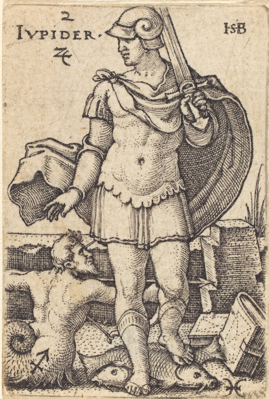 Jupiter by Sebald Beham (German, 1500 - 1550), 16X12"(A3)Poster Print