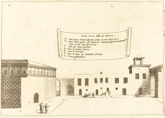 Third Part of the Via Dolorosa by Jacques Callot (French, 1592 - 1635), 16X12"(A3)Poster Print