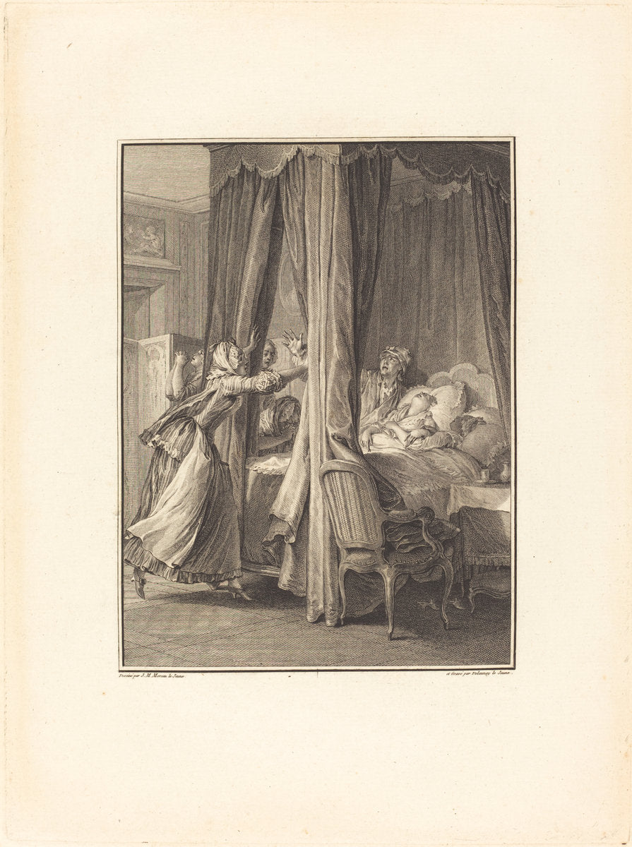 Mort de Julie by Robert Delaunay after Jean-Michel Moreau (French, 1749 - 1814), 16X12"(A3)Poster Print