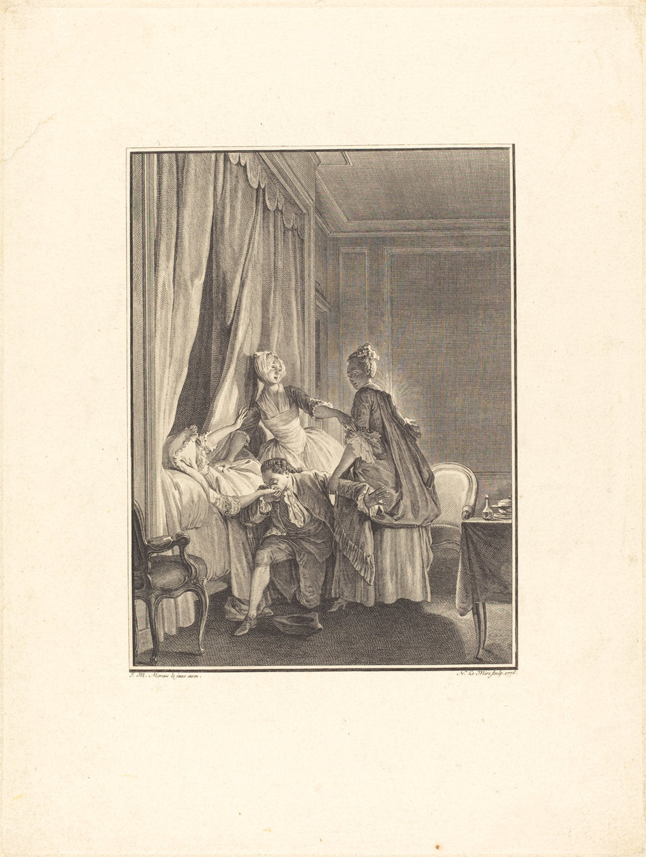 L'inoculation de l'amour by Noël Le Mire after Jean-Michel Moreau (French, 1724 - 1801), 16X12"(A3)Poster Print