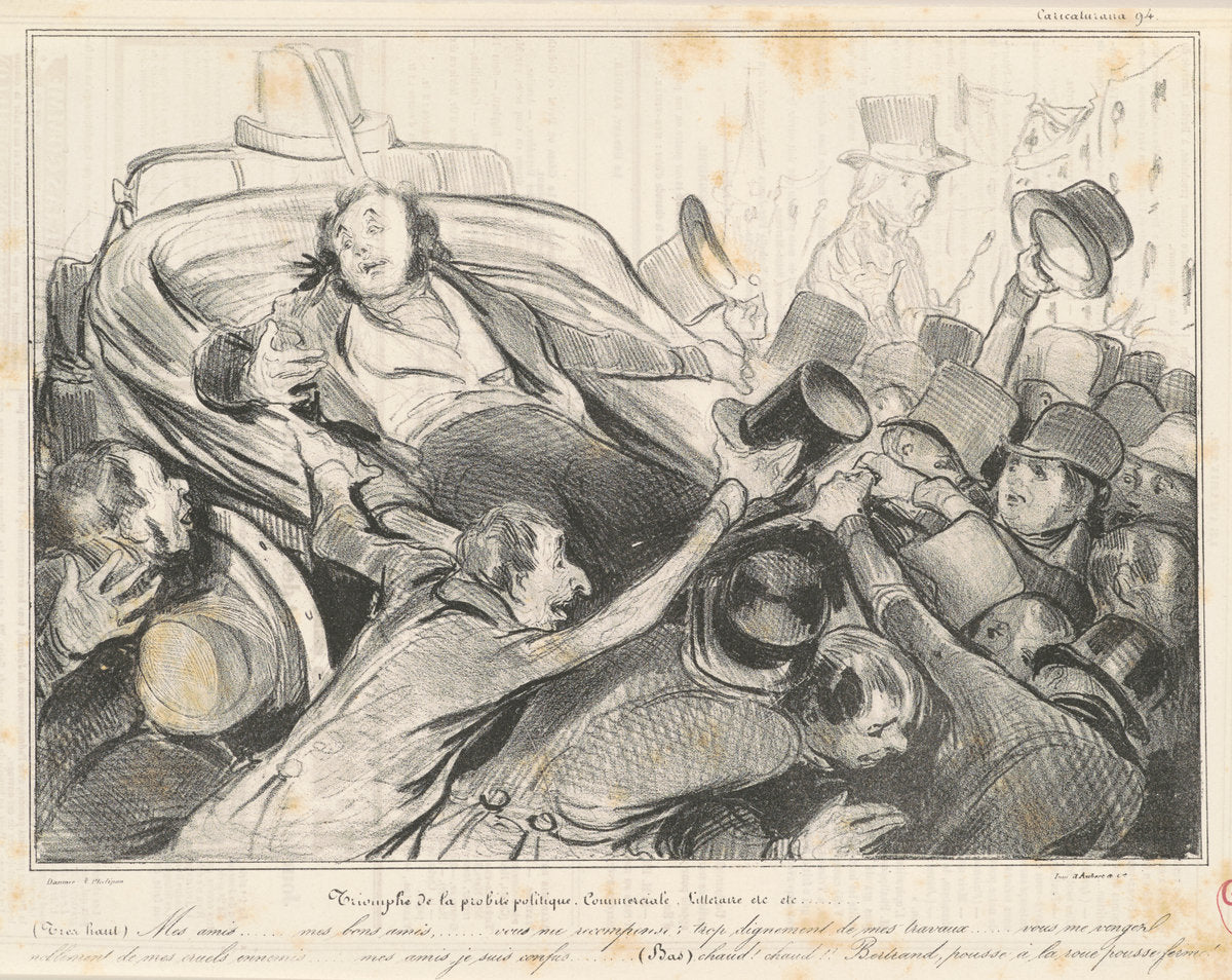 Triomphe de la probité politique commerciale by Honoré Daumier (French, 1808 - 1879), 16X12"(A3)Poster Print