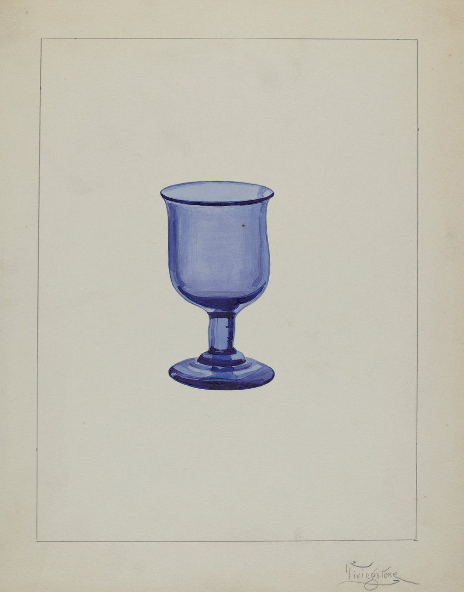Wine Glass by Rolland Livingstone (American, active c. 1935), 16X12"(A3)Poster Print