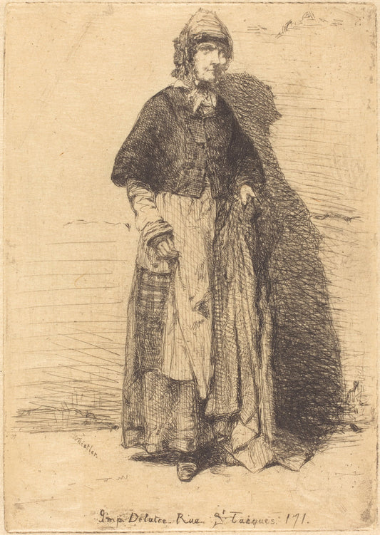 La Mère Gérard by James McNeill Whistler (American, 1834 - 1903), 16X12"(A3)Poster Print