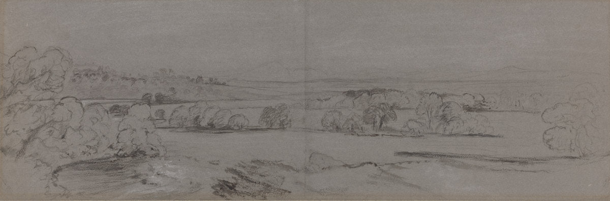 A View near Lowther by Peter De Wint (British, 1784 - 1849), 16X12"(A3)Poster Print