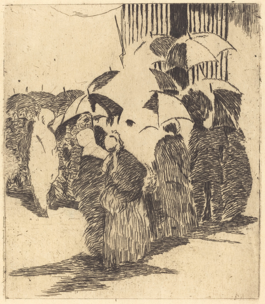 Line in Front of the Butcher Shop (Queue devant la boucherie) by Edouard Manet (French, 1832 - 1883), 16X12"(A3)Poster Print