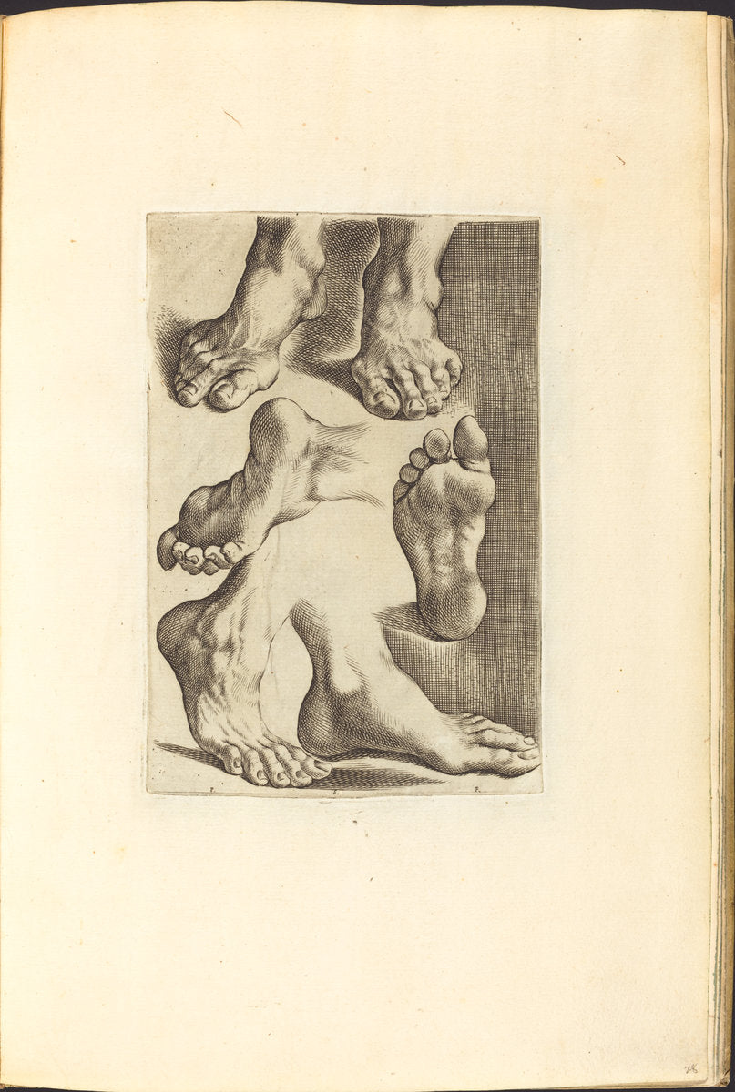 Print from Drawing Book by Luca Ciamberlano (Italian, 1580 - 1641), 16X12"(A3)Poster Print