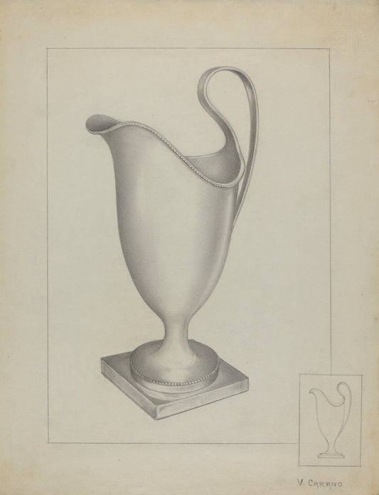 Silver Creamer by Vincent Carano (American, active c. 1935), 16X12"(A3)Poster Print