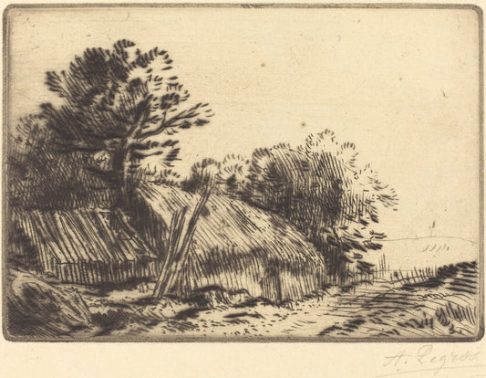 Rustic Scene (Scene rustique) by Alphonse Legros (French, 1837 - 1911), 16X12"(A3)Poster Print