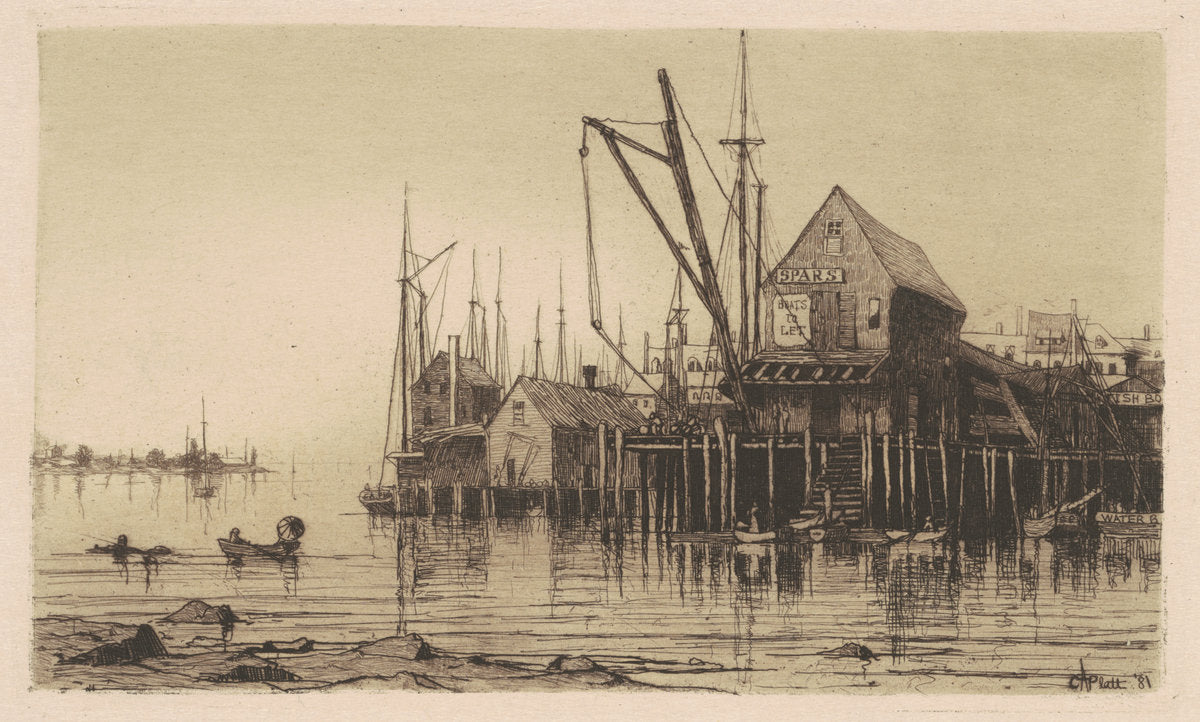 Old Boat-House by Charles A. Platt (American, 1861 - 1933), 16X12"(A3)Poster Print