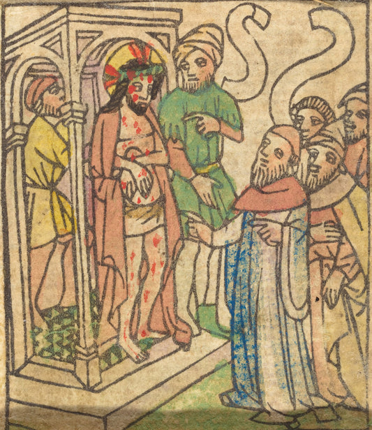 c. 1440/1450 by German 15th Century (Ecce Homo [verso]), 16X12"(A3)Poster Print