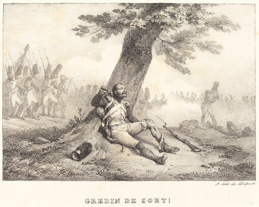 Gredin de Sort!... by Horace Vernet (French, 1789 - 1863), 16X12"(A3)Poster Print