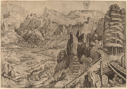 Magdalena Poenitens (The Penitent Magdalene) by Johannes and Lucas van Doetechum after Pieter Bruegel the Elder (Dutch, died 1605), 16X12"(A3)Poster Print