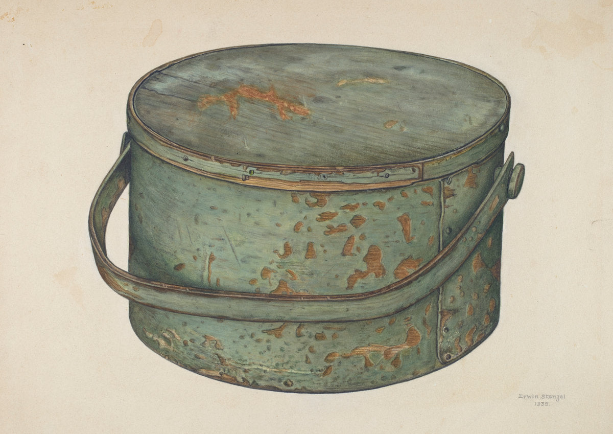 Sugar Pail with Cover by Erwin Stenzel (American, active c. 1935), 16X12"(A3)Poster Print