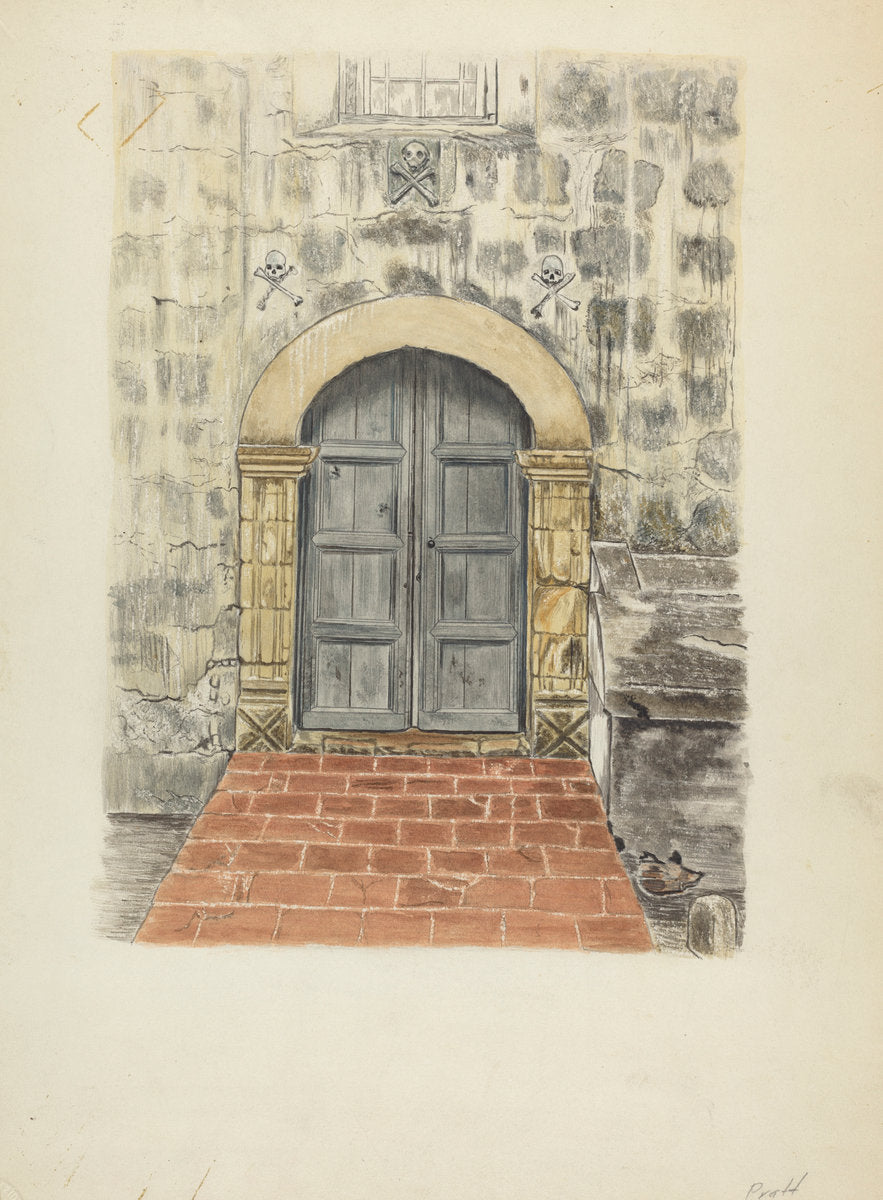 Doorway and Doors by Albert Pratt (American, active c. 1935), 16X12"(A3)Poster Print