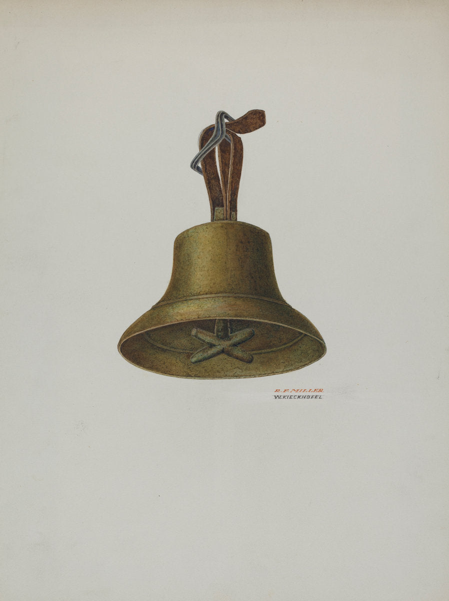 Brass Bell by Randolph F. Miller and William Kieckhofel (American, active c. 1935), 16X12"(A3)Poster Print