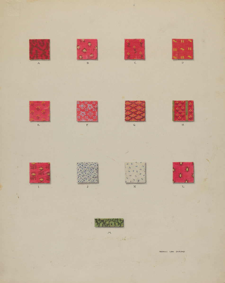 Quilt Patches by Francis Law Durand (American, active c. 1935), 16X12"(A3)Poster Print