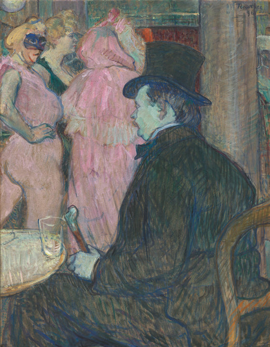 Maxime Dethomas by Henri de Toulouse-Lautrec (French, 1864 - 1901), 16X12"(A3)Poster Print